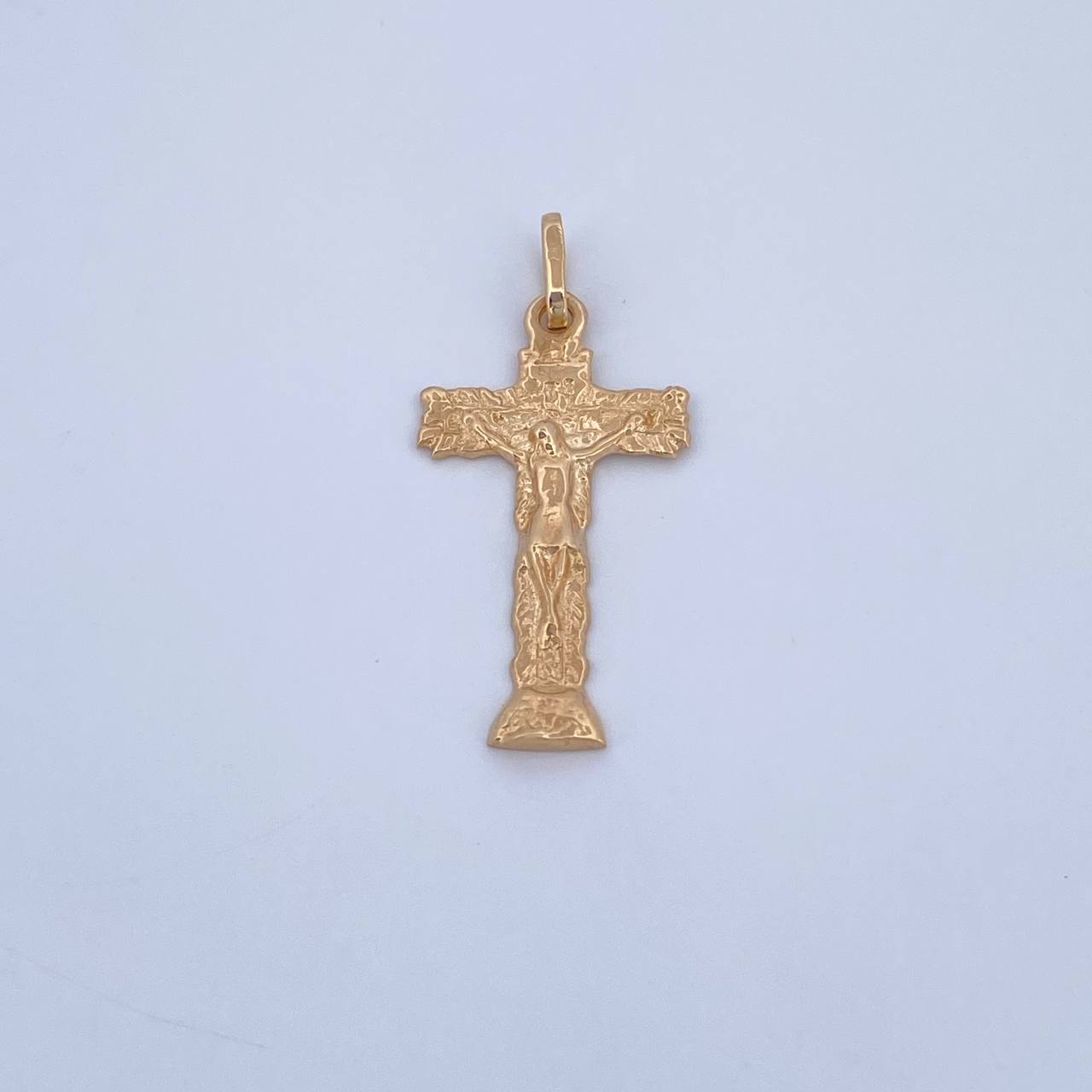 Dije Cruz Cristo Señor De Los Milagros 1.8gr / 3.1cm / Plano Oro Amarillo 18K &