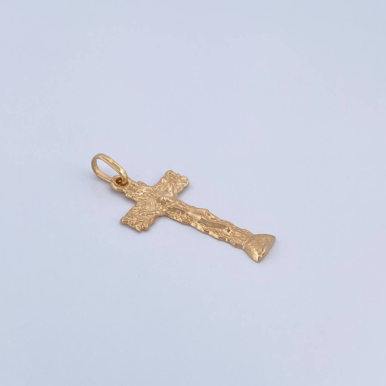 Dije Cruz Cristo Señor De Los Milagros 1.8gr / 3.1cm / Plano Oro Amarillo 18K &