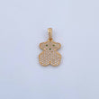 Dije Oso Ts 2.5gr / 2.5cm / Circones Verdes Blancos Oro Amarillo 18K &