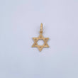 Pendant Star of David 0.8gr / 2.3cm / Diamond Cut 18K Yellow Gold &