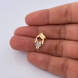 Pendant Girl 1.15gr / 2.3cm / White Zircons Two 18K Yellow White Gold &