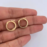 Hoop Earrings Partial 1.05gr / 1.1cm / Emeralds 12 Pts 18K Yellow Gold (Jewel) &