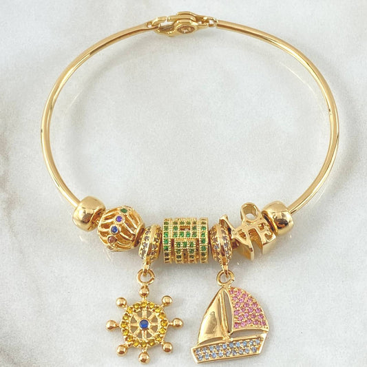 Pulso Aro Dijes 17.35gr / 19cm / Oro 18K *