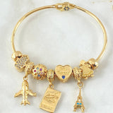 Bracelet Hoop Pendants 22.75gr / 7.5in / 18K Gold ©