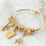 Bracelet Hoop Pendants 22.75gr / 7.5in / 18K Gold ©