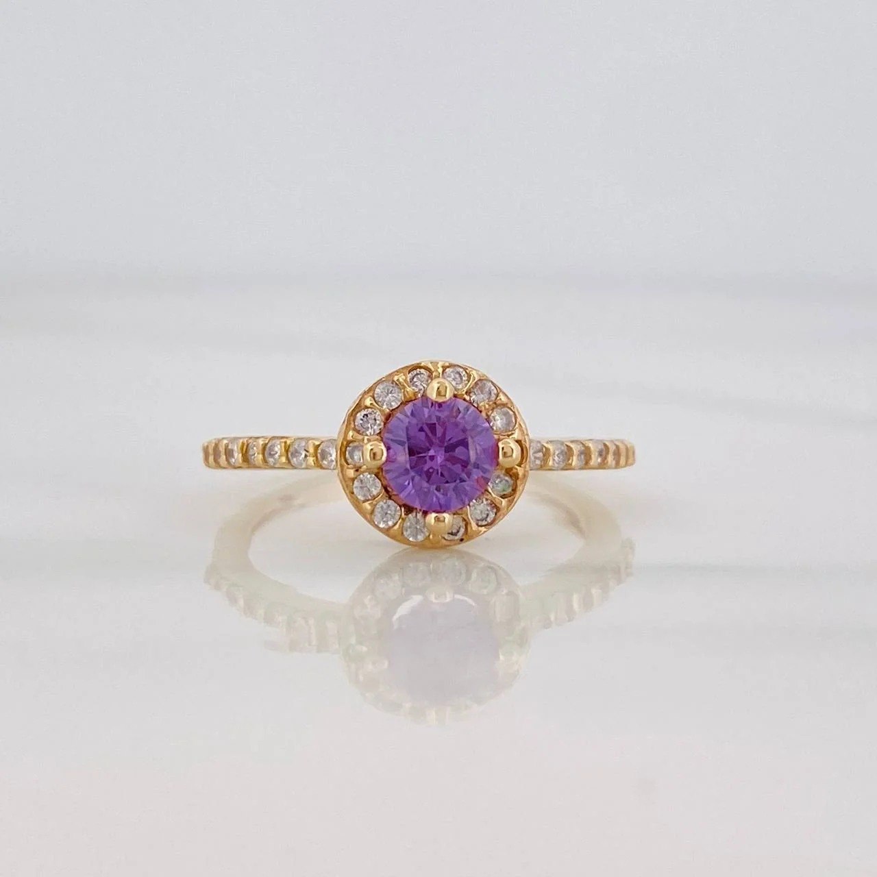 Halo Circle Ring 2.4g / T7 Yellow Gold 18K