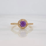 Halo Circle Ring 2.4g / T7 Yellow Gold 18K