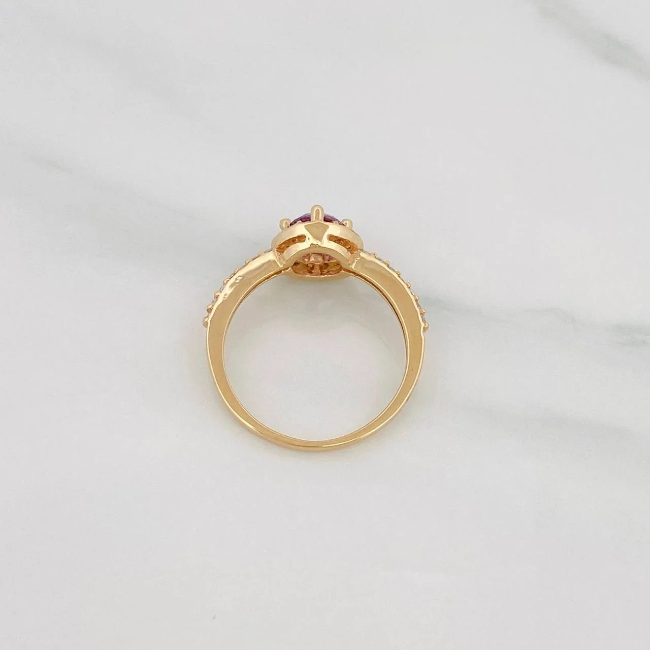 Halo Circle Ring 2.4g / T7 Yellow Gold 18K