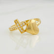 Heart Cross Ring 2.6g / T7 1/2 Yellow Gold 18K
