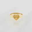 Diamond Cut Heart Ring 1g / T7 Yellow Gold 18K