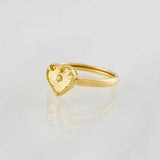 Anillo Corazón Diamantado 1g / T71/4 Oro Amarillo 18K