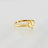 Anillo Corazón Diamantado 1g / T71/4 Oro Amarillo 18K