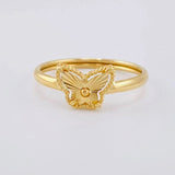 Diamond Cut Butterfly Ring 1g / T7 Yellow Gold 18K