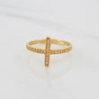 Cross Ring 1.9g / T8 Yellow Gold 18K