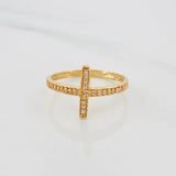 Cross Ring 1.9g / T8 Yellow Gold 18K