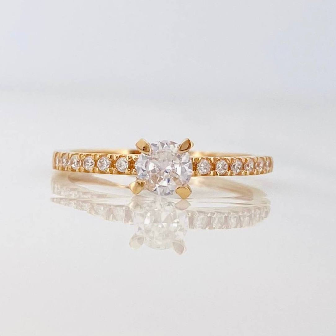 Solitaire Four Claws Ring 1.85g / T6 1/4 Yellow Gold 18K