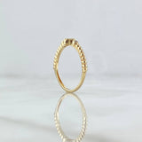 Anillo Trebol Esferas 1.7gr / T5 3/4 / Circones Blancos Oro Amarillo 18K ©