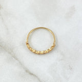 Eye Line Ring 1.4gr / T7 1/2 / White Zircons 18K Yellow Gold ©