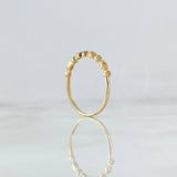 Eye Line Ring 1.4gr / T7 1/2 / White Zircons 18K Yellow Gold ©