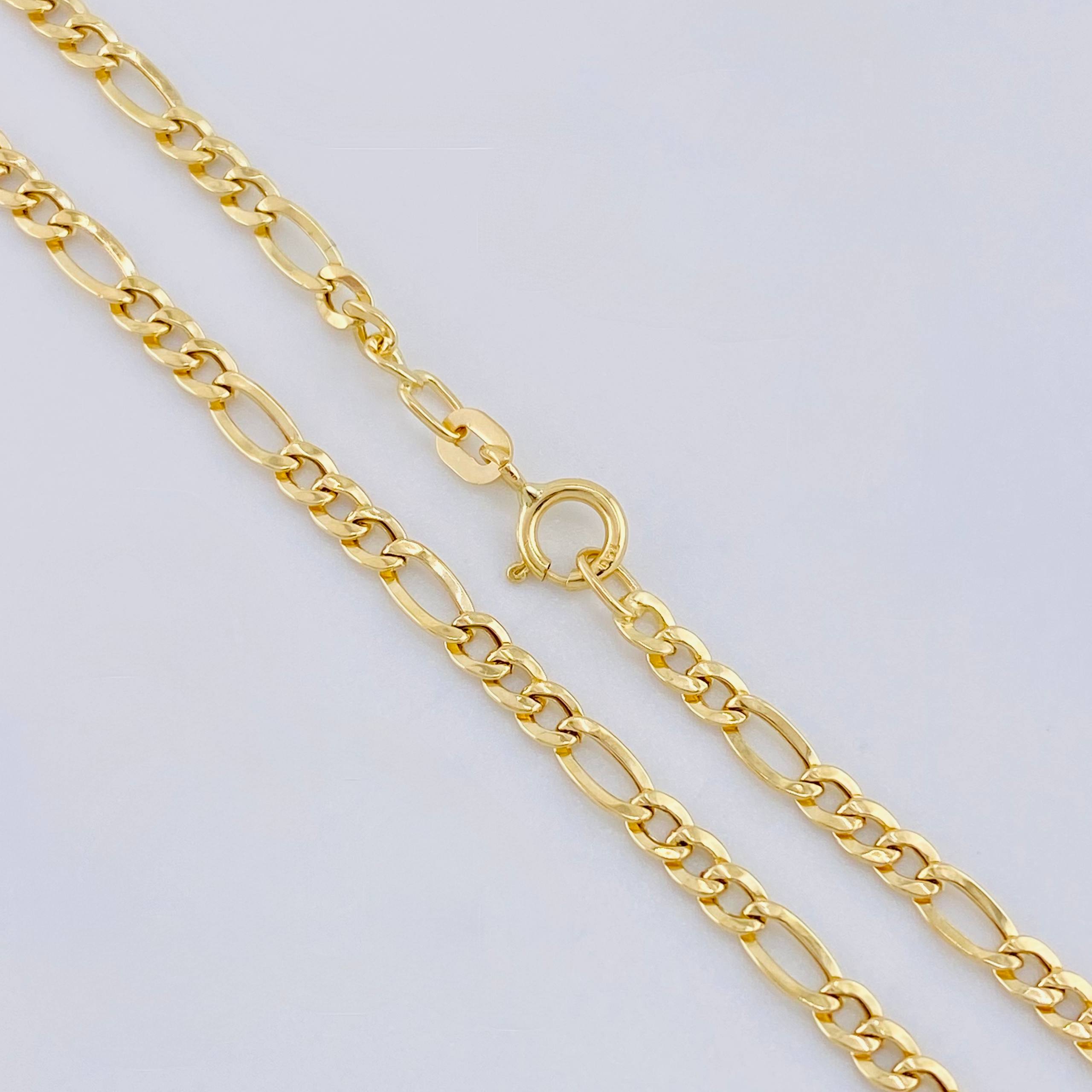 Cadena Figaro 2.9 g / 24 1/4 in / 2.8 mm Oro Amarillo 18K