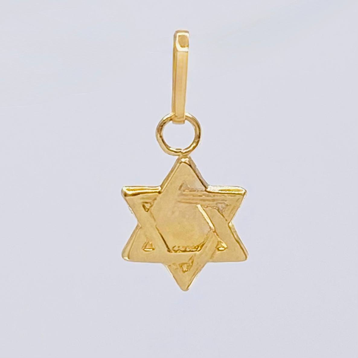 Pendant Star of David 0.2 g / 3/4 in Yellow Gold 18K