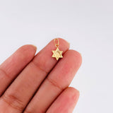 Dije Estrella De David 0.25 g / 1/2 in Oro Amarillo 18K