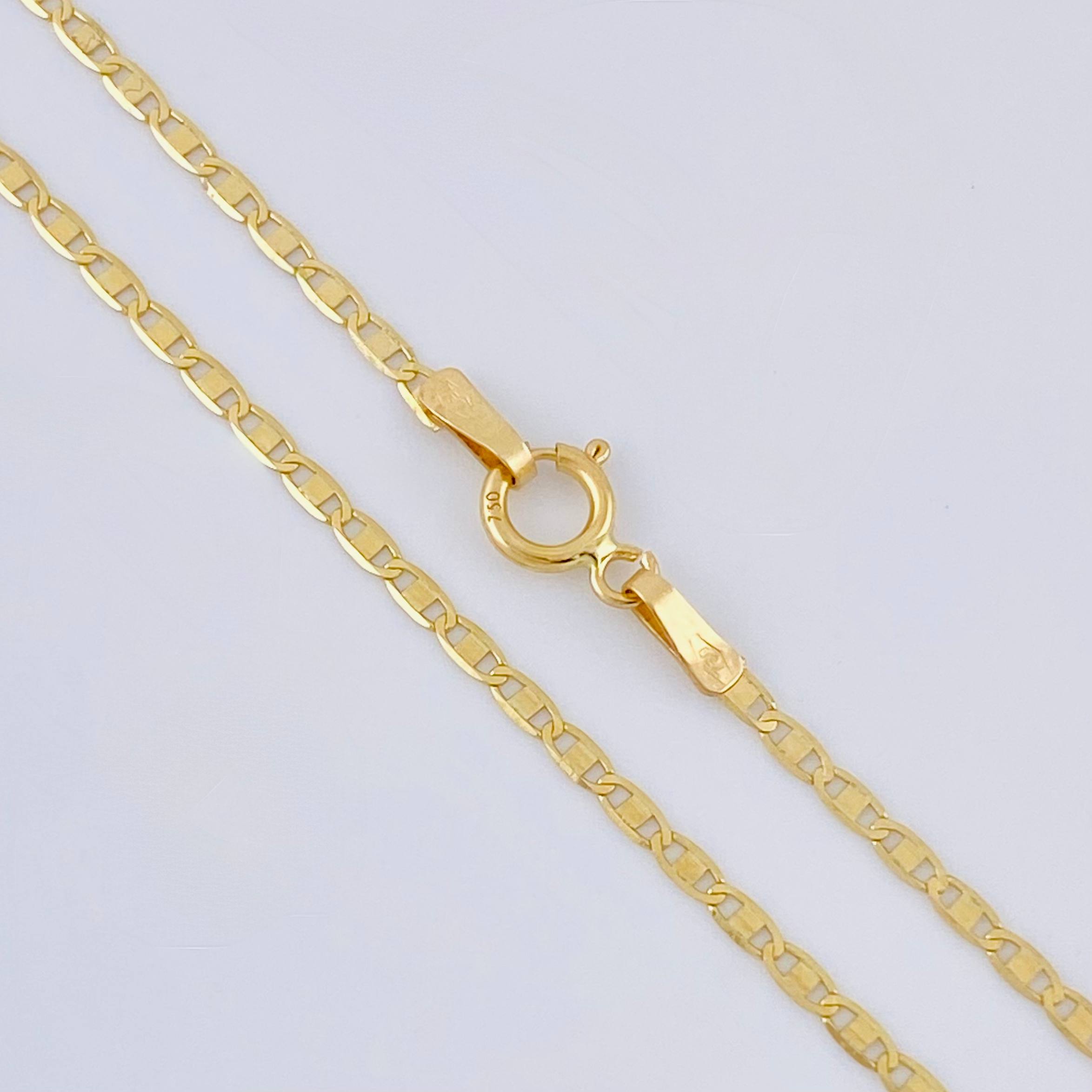 Cadena Escalera Plana 1.75 g / 23 1/2 in / 1.35 mm Oro Amarillo 18K