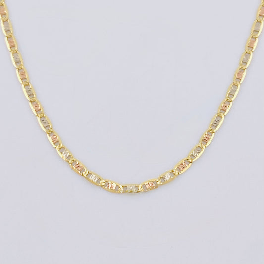 Cadena Escalera Plana 1.7 g / 15 3/4 in / 1.55 mm Tres Oros 18K