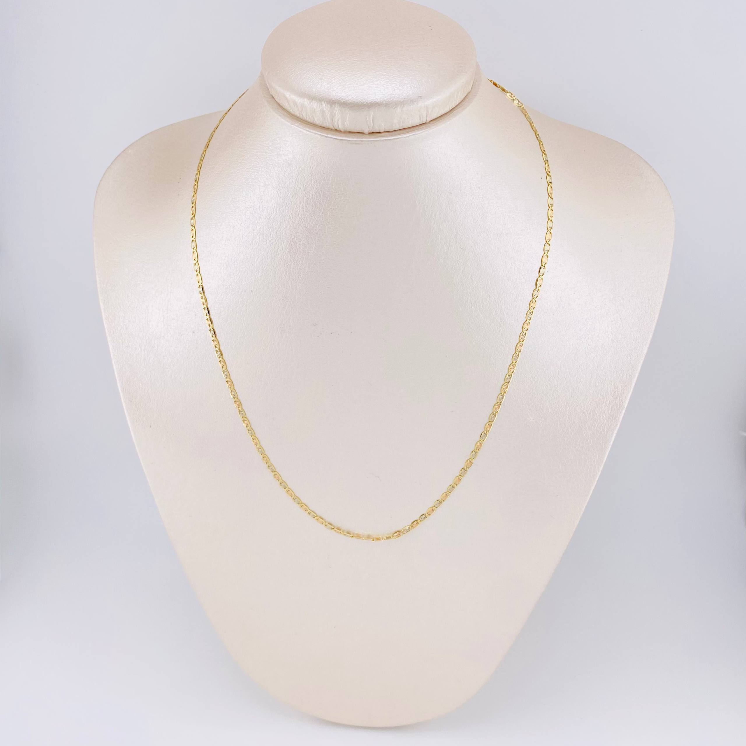 Flat Mariner Chain 3.05 g / 19 3/4 in / 2.2 mm Three Colors 18K