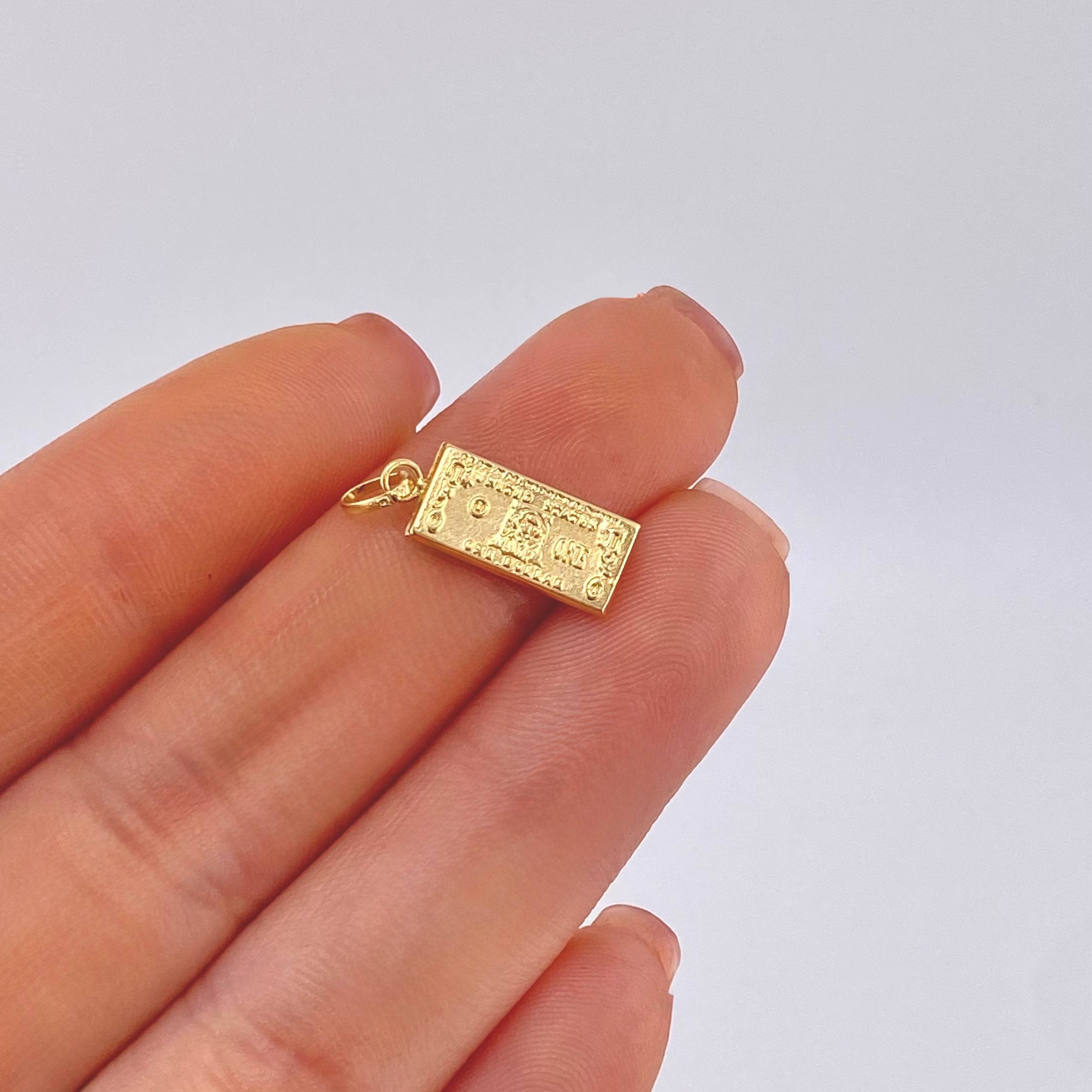 Dije One Dolar 0.6 g / 3/4 in Oro Amarillo 18K