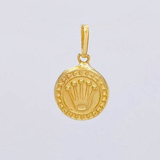 Dije Corona 0.5 g / 3/4 in Oro Amarillo 18K