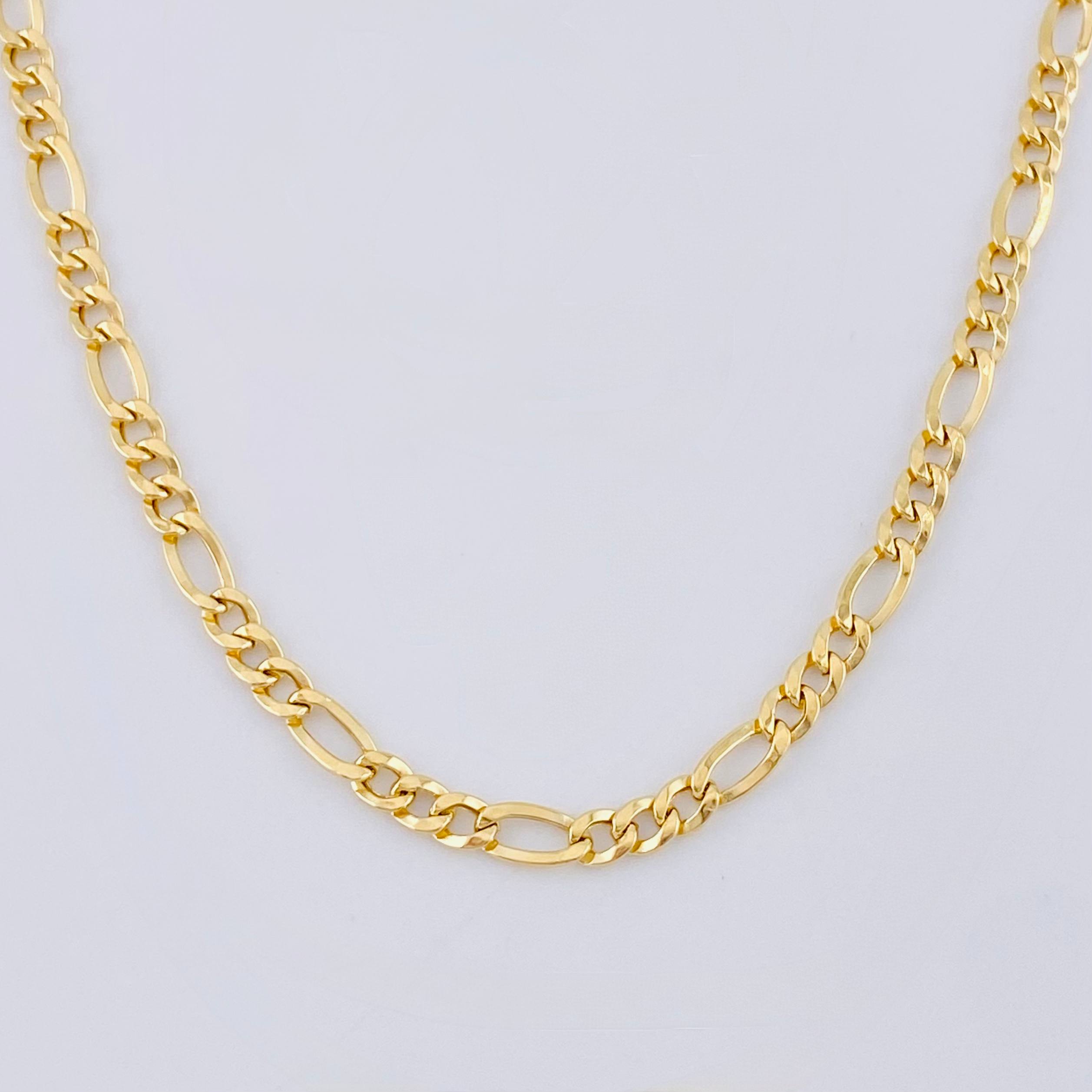 Cadena Figaro 2.9 g / 24 1/4 in / 2.8 mm Oro Amarillo 18K