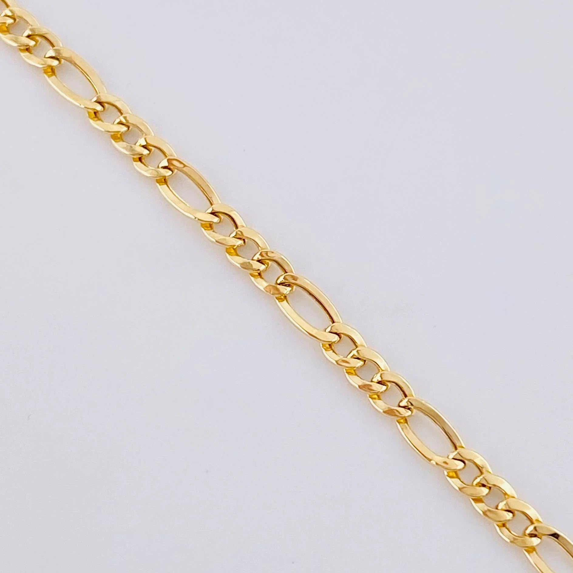 Cadena Figaro 4.8g / 28 in / 3.1mm Oro Amarillo 18K