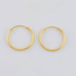 Hoop Earrings Smooth Ring 0.55 g / 1/2 in Yellow Gold 18K