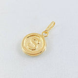 Dije Letra S 0.6gr / 3/4 in / Oro Amarillo 18K