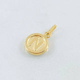 Dije Letra N 0.55gr / 3/4 in / Oro Amarillo 18K *