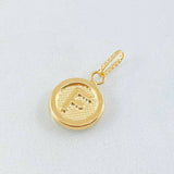Dije Letra F 0.6gr / 3/4 in / Oro Amarillo 18K *