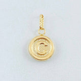Dije Letra C 0.6gr / 3/4 in / Oro Amarillo 18K *