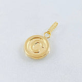 Dije Letra C 0.6gr / 3/4 in / Oro Amarillo 18K *