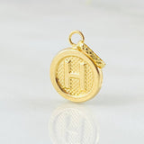 Dije Letra H 0.55gr / 3/4 in / Oro Amarillo 18K *