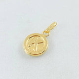 Dije Letra K 0.6gr / 3/4 in / Oro Amarillo 18K *