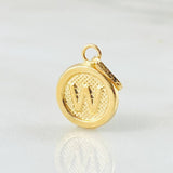 Pendant Letter W 0.6gr / 3/4 in / 18K Gold ©
