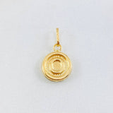 Dije Letra O 0.6gr / 3/4 in / Oro Amarillo 18K *