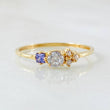 Anillo Solitario Flores Delicadas 1gr / T6 1/4 / Oro Amarillo 18K *
