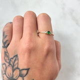 Anillo Solitario Flores Delicadas 1gr / T7 3/4 / Oro Amarillo 18K *