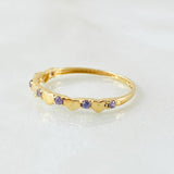 Anillo Corazones Intercalados 1.05gr / T7 3/4 / Oro Amarillo 18K *
