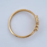 Crown Ring 1.5gr / Size 6 3/4 / 18K Gold &