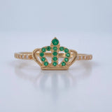 Crown Ring 1.4gr / Size 7 3/4 / 18K Gold