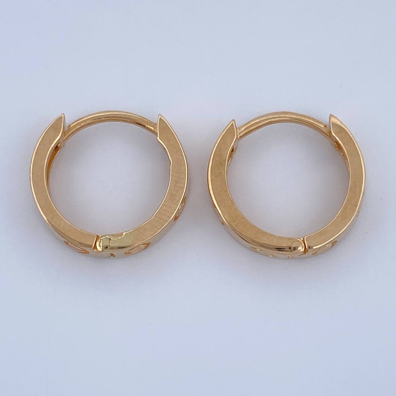 Candongas Tornillo 2.85gr / 1/2 in / Oro Amarillo 18K &