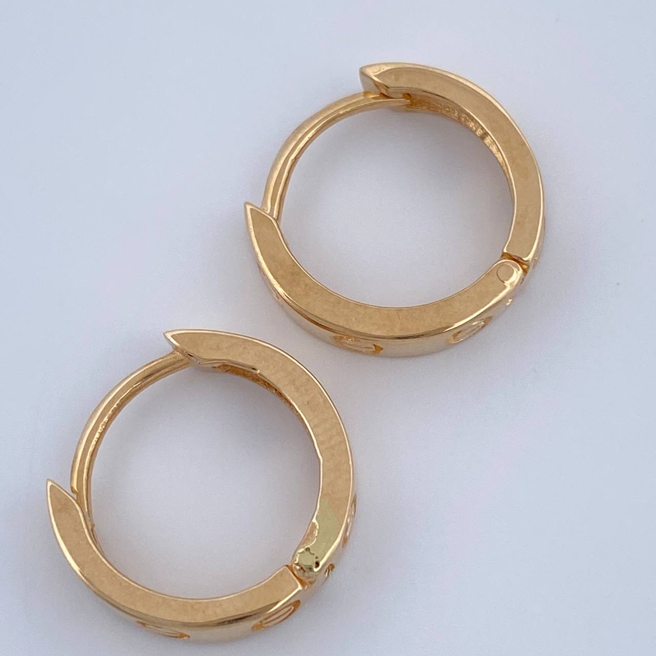 Candongas Tornillo 2.85gr / 1/2 in / Oro Amarillo 18K &